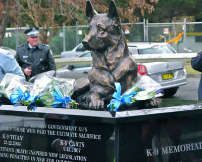 K9 Memorial Unveiling